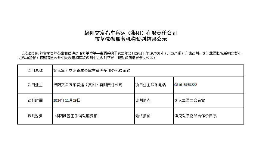 綿陽交發(fā)汽車客運（集團）有限責(zé)任公司布草洗滌服務(wù)機構(gòu)談判結(jié)果公示.png